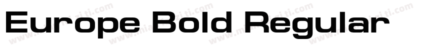 Europe Bold Regular字体转换